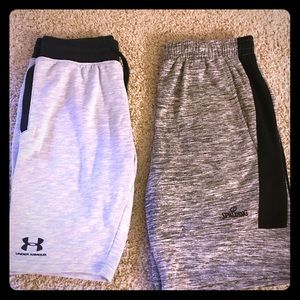 Under Armour and Spalding sweatshorts